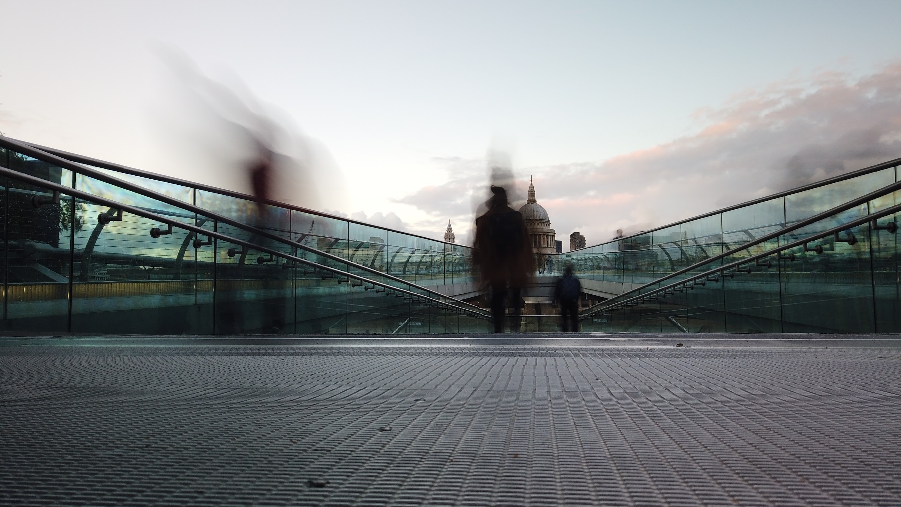 Millennium Bridge Long Exposure Looking Toward St. Paul's Cathedral, London