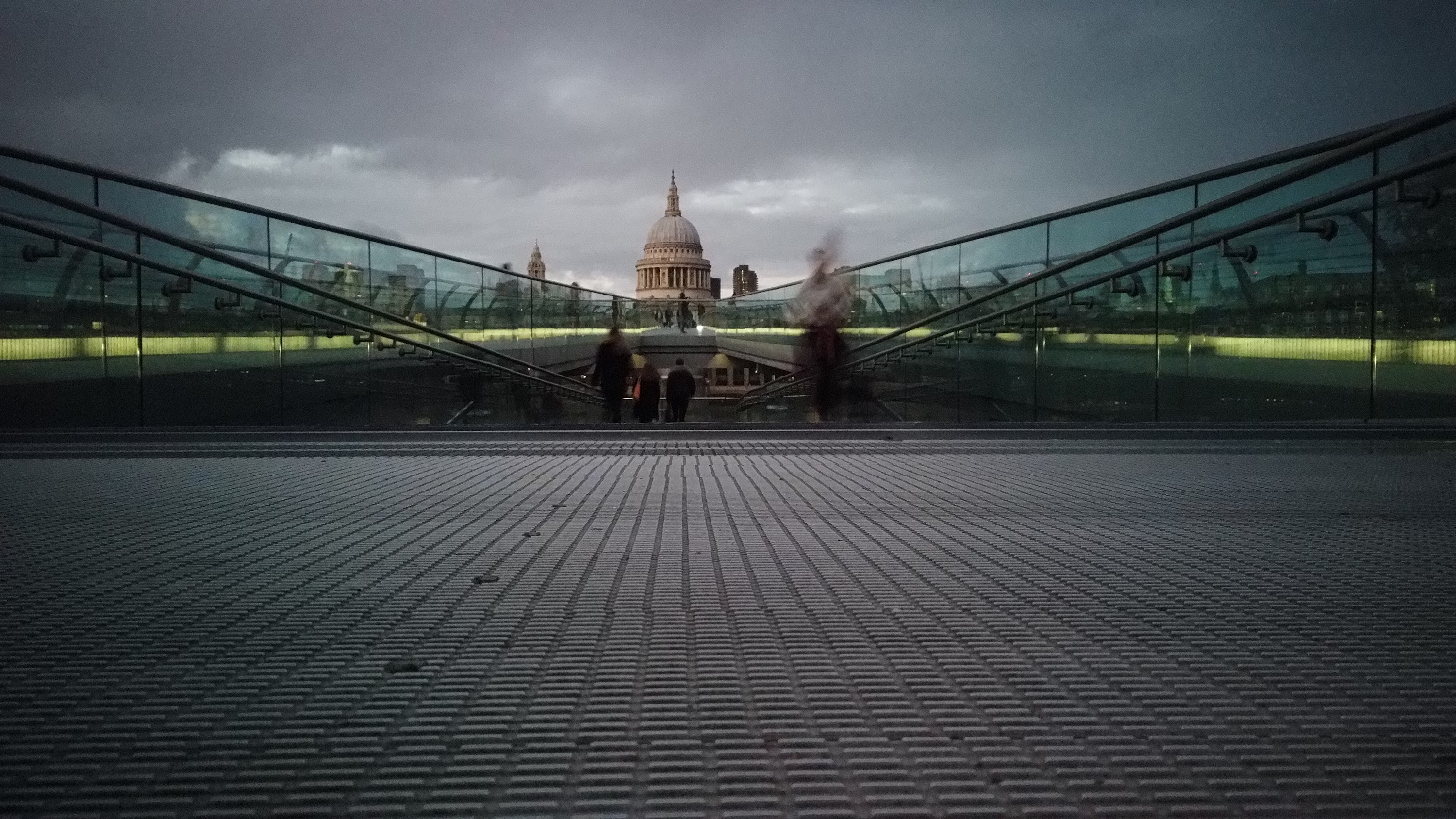 Millennium Bridge Looking Toward St. Paul's Cathedral, London