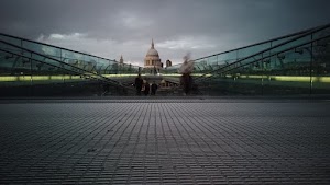 Millennium Bridge Looking Toward St. Paul's Cathedral, London