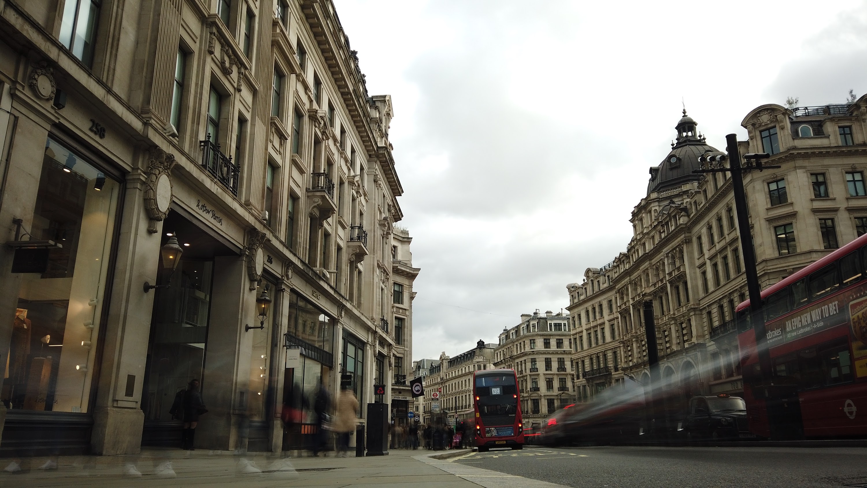 Long Exposure on a Grand London Street at Dusk