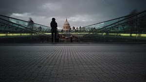 Millennium Bridge Looking Toward St. Paul's Cathedral, London