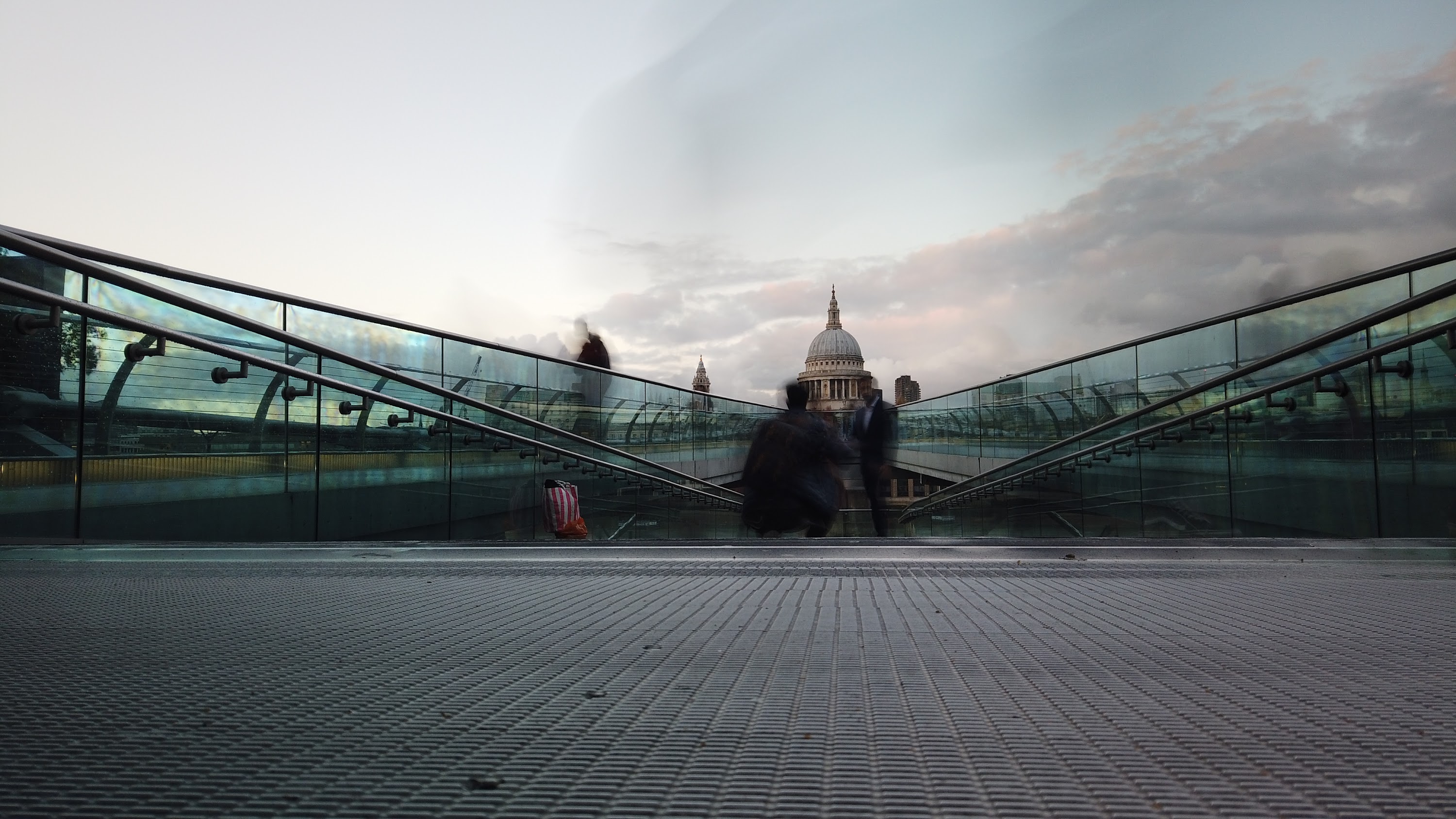 Millennium Bridge Long Exposure Looking Toward St. Paul's Cathedral, London