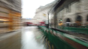 Motion-Blurred Urban Pedestrian Street Scene