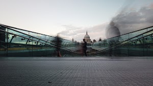 Millennium Bridge Long Exposure Looking Toward St. Paul's Cathedral, London
