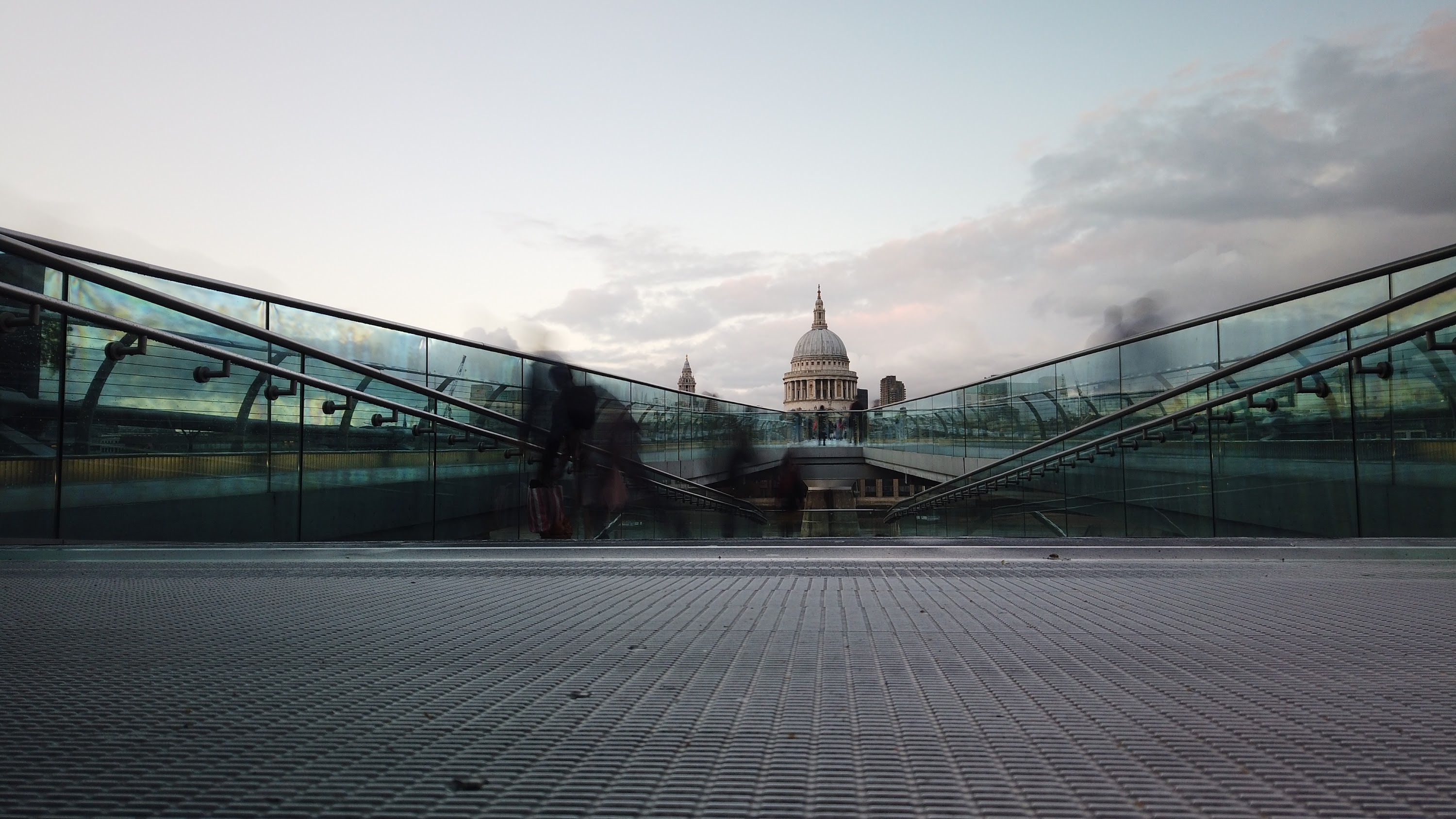 Millennium Bridge Long Exposure Looking Toward St. Paul's Cathedral, London