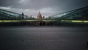 Millennium Bridge Looking Toward St. Paul's Cathedral, London