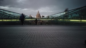 Millennium Bridge Looking Toward St. Paul's Cathedral, London