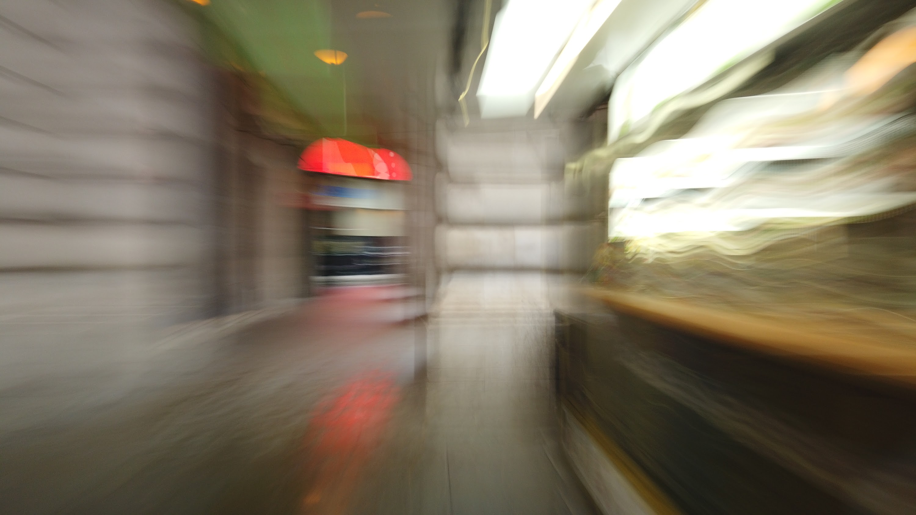 Motion-Blurred Urban Pedestrian Street Scene