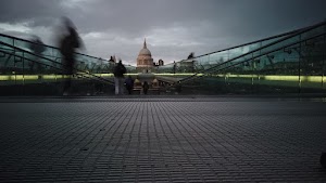 Millennium Bridge Looking Toward St. Paul's Cathedral, London