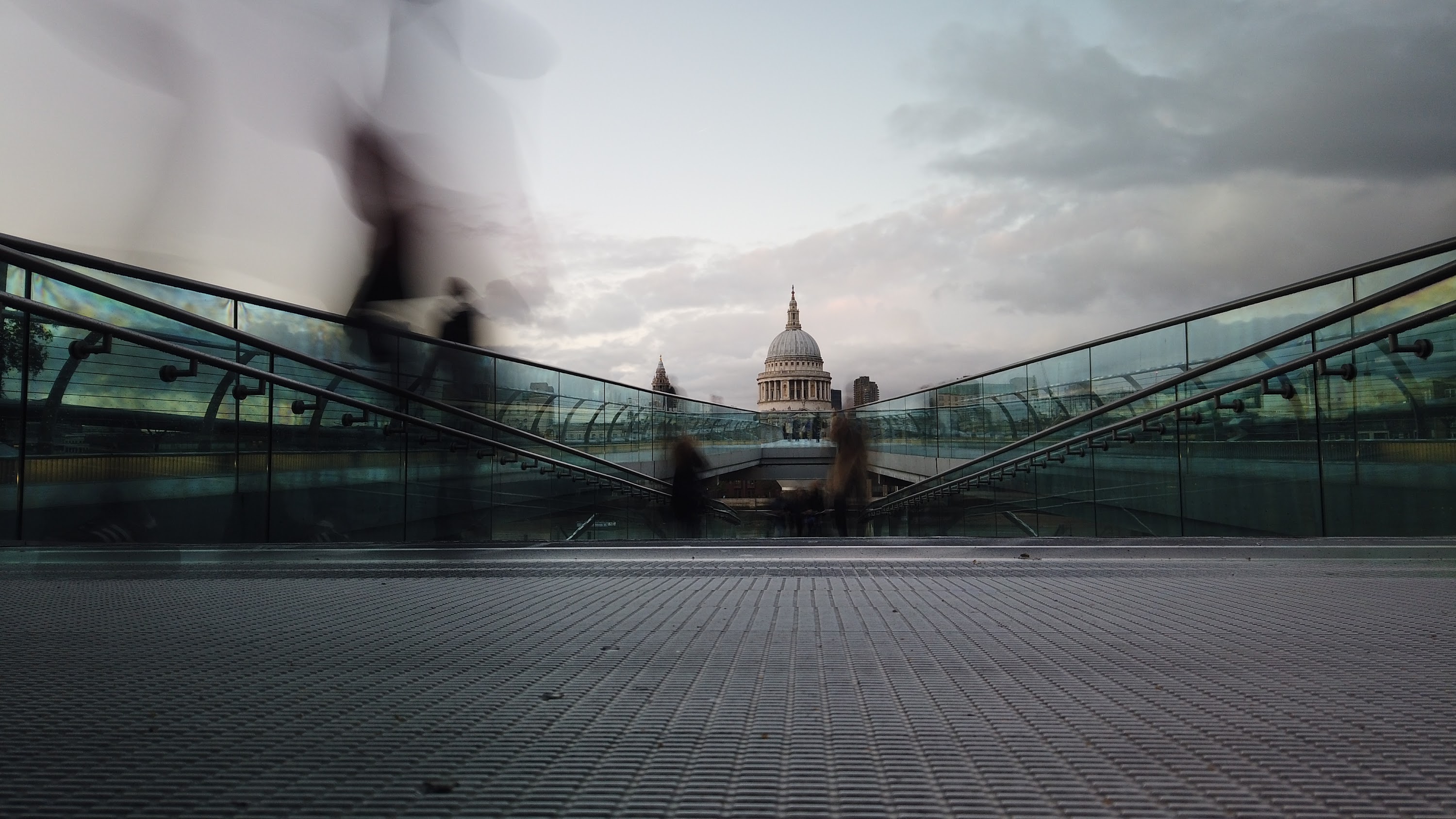 Millennium Bridge Long Exposure Looking Toward St. Paul's Cathedral, London