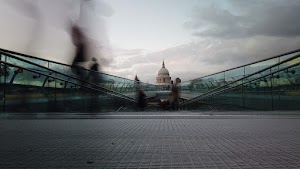 Millennium Bridge Long Exposure Looking Toward St. Paul's Cathedral, London