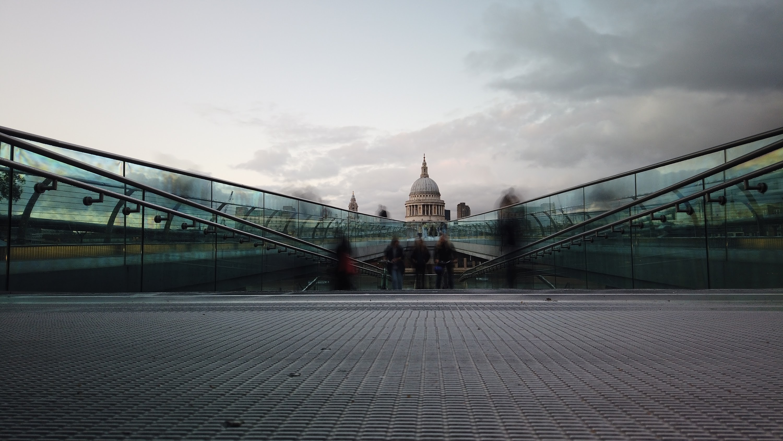Millennium Bridge Long Exposure Looking Toward St. Paul's Cathedral, London
