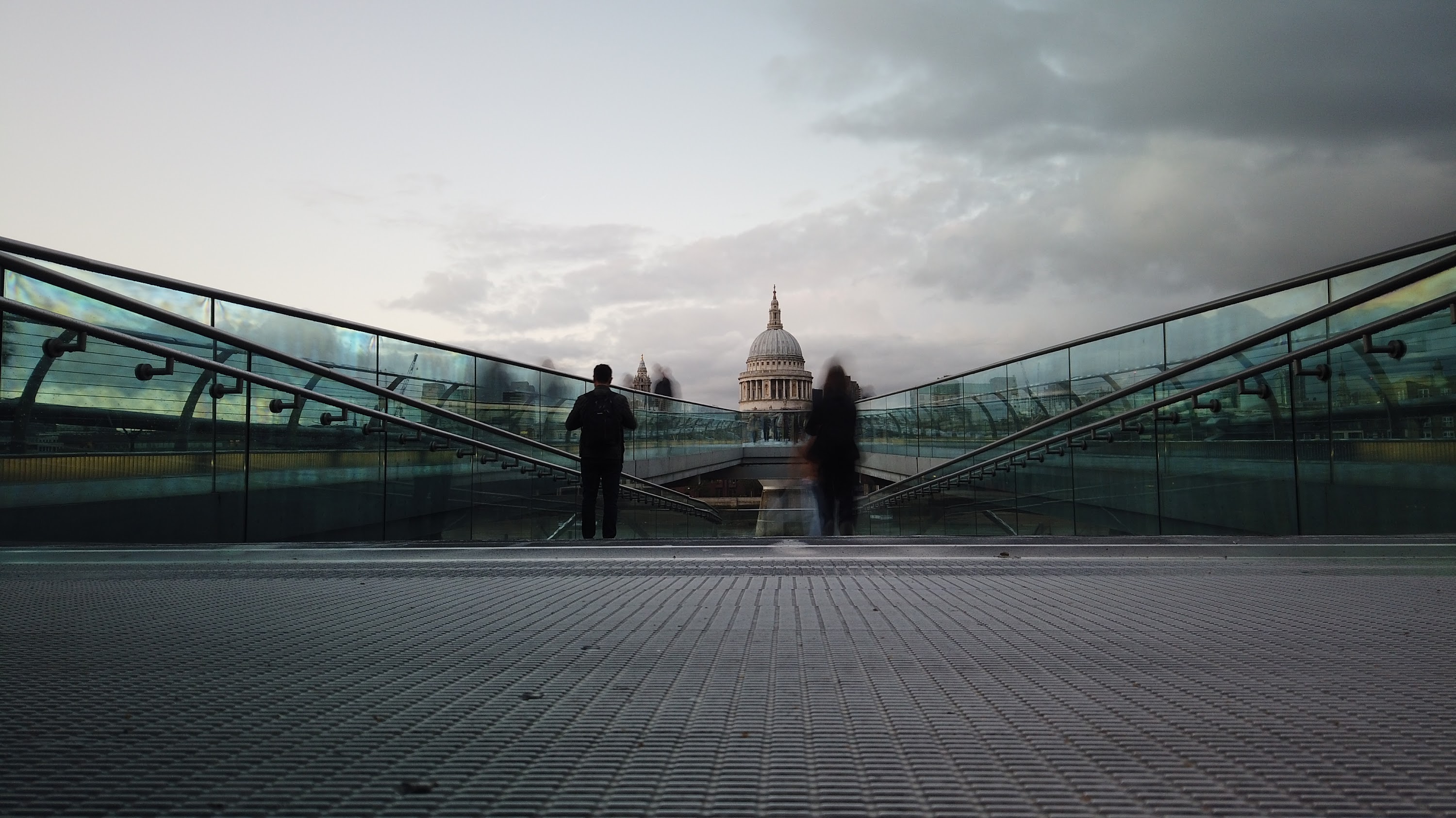Millennium Bridge Long Exposure Looking Toward St. Paul's Cathedral, London