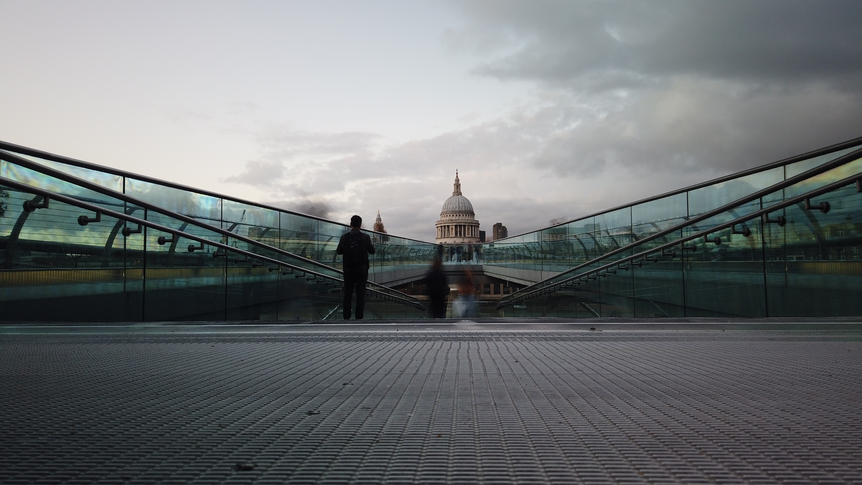 Millennium Bridge Long Exposure Looking Toward St. Paul's Cathedral, London