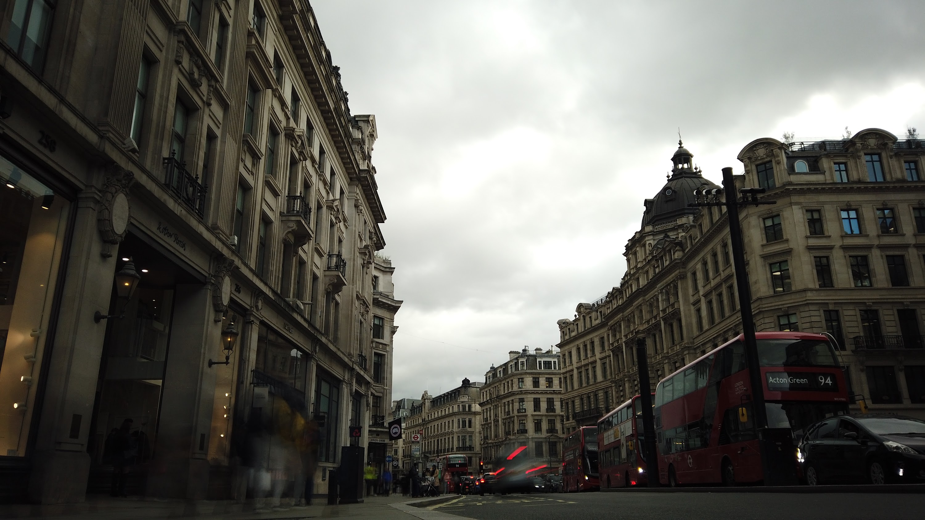 Long Exposure on a Grand London Street at Dusk