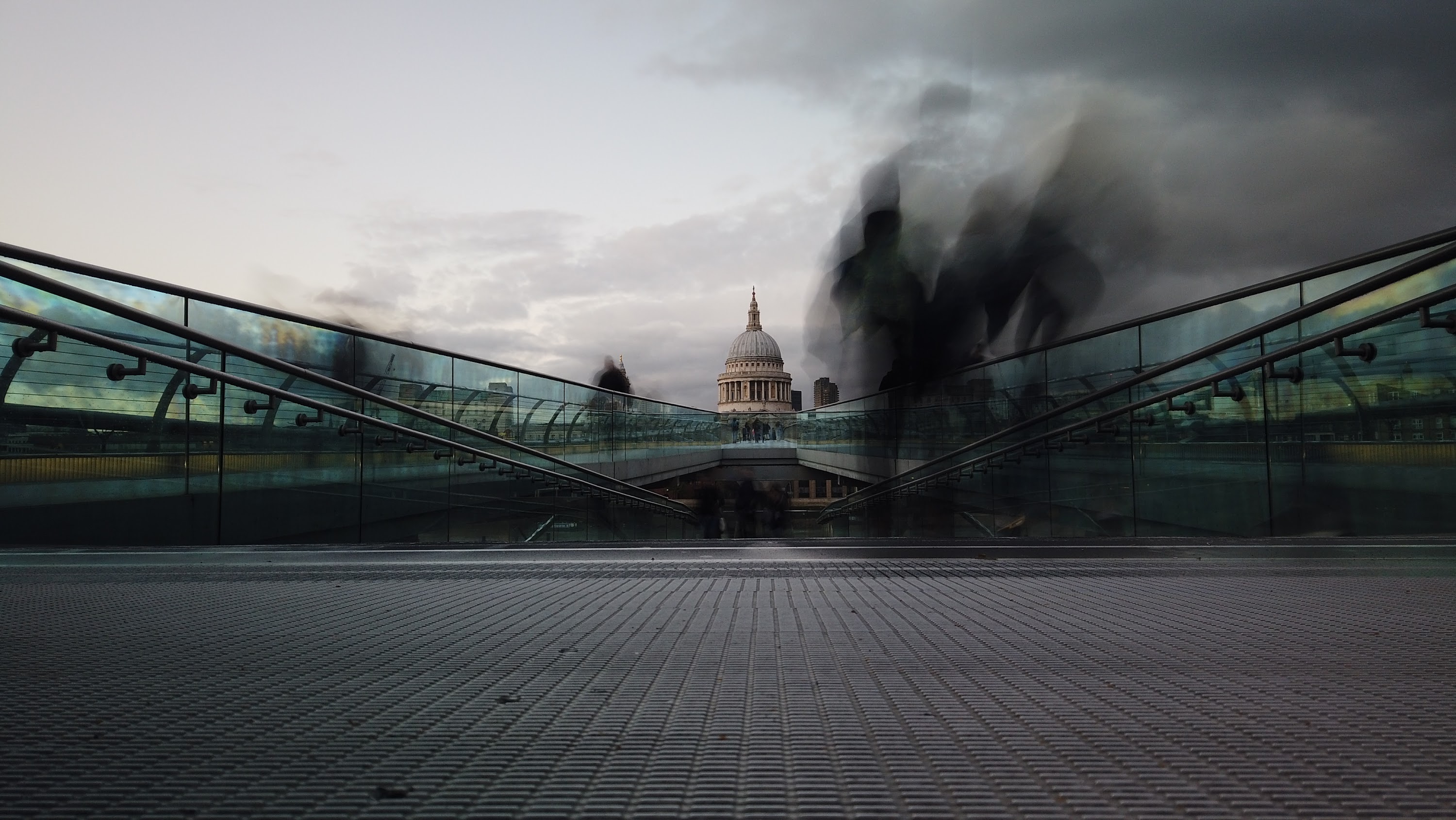 Millennium Bridge Long Exposure Looking Toward St. Paul's Cathedral, London