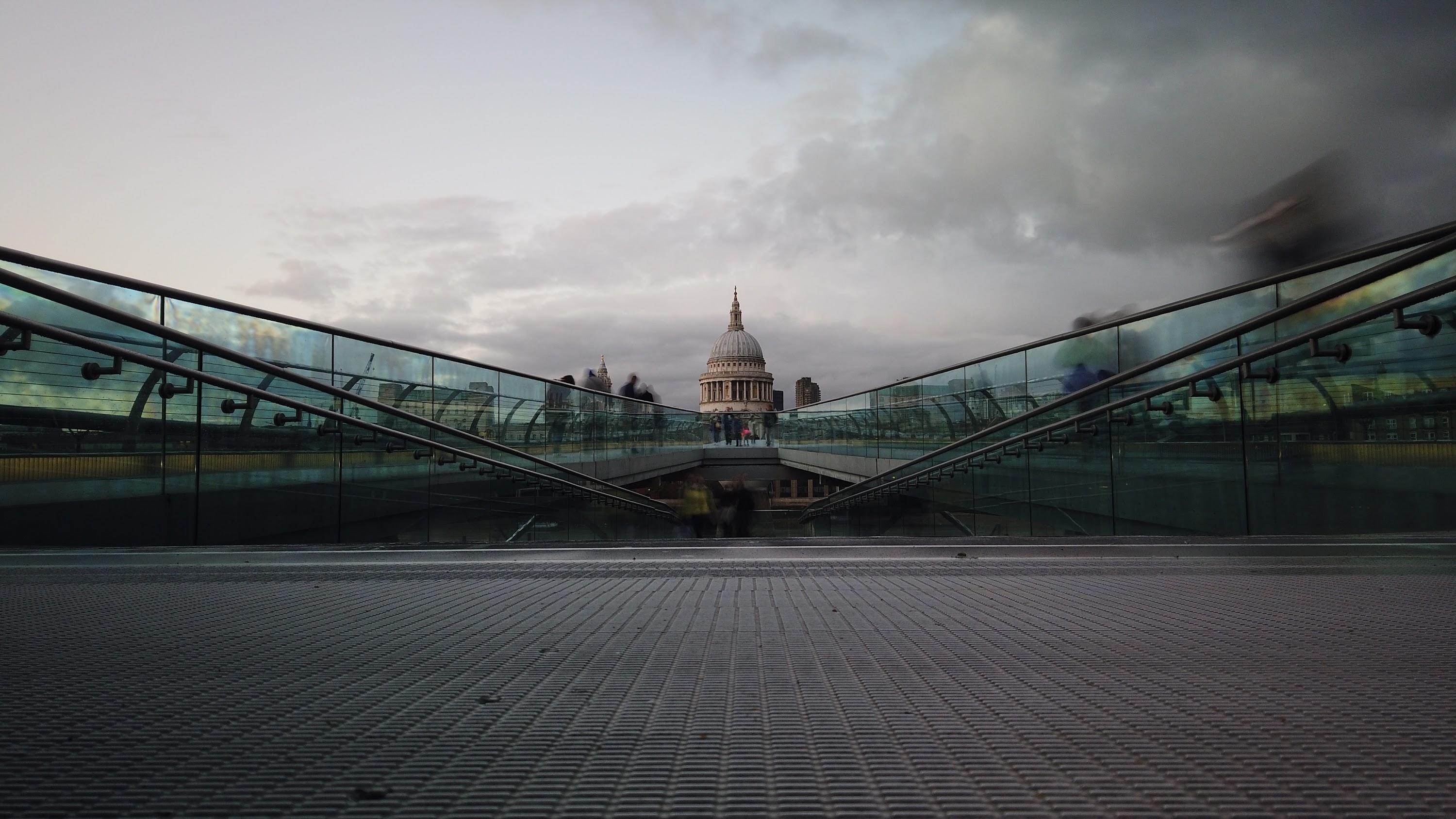Millennium Bridge Long Exposure Looking Toward St. Paul's Cathedral, London