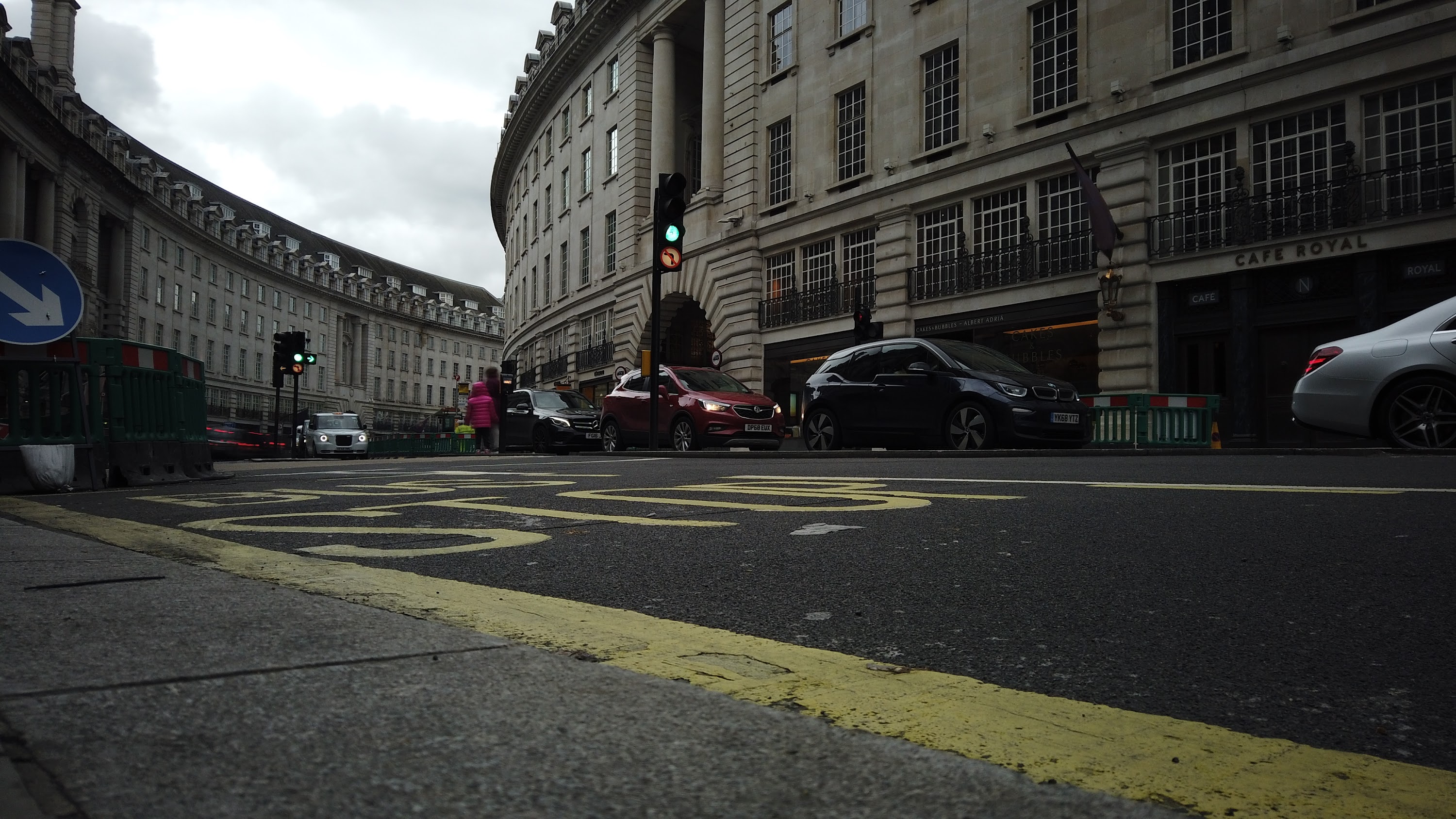Red Double-Decker Bus Motion Blur on Regent Street, London