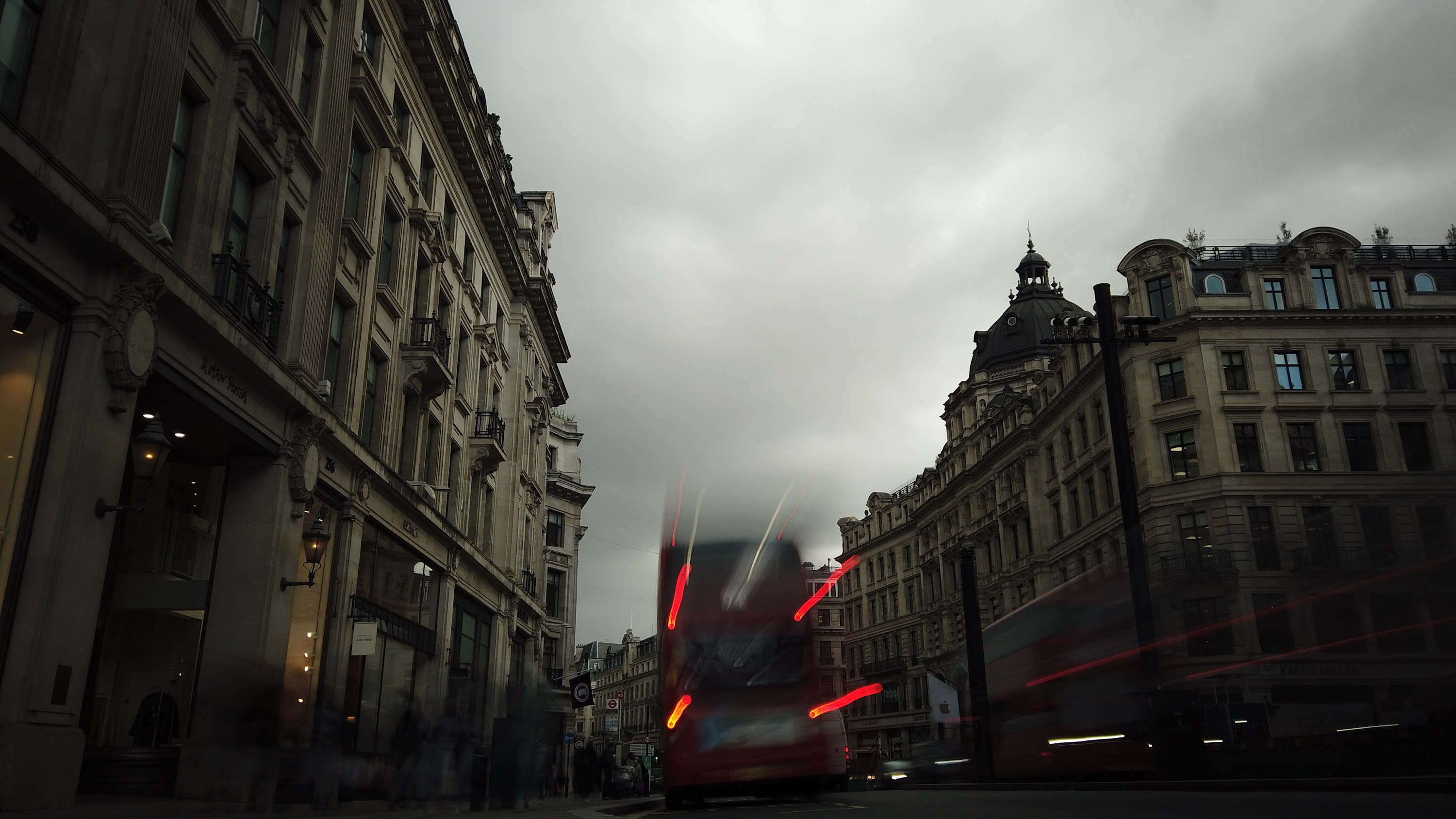 Long Exposure on a Grand London Street at Dusk