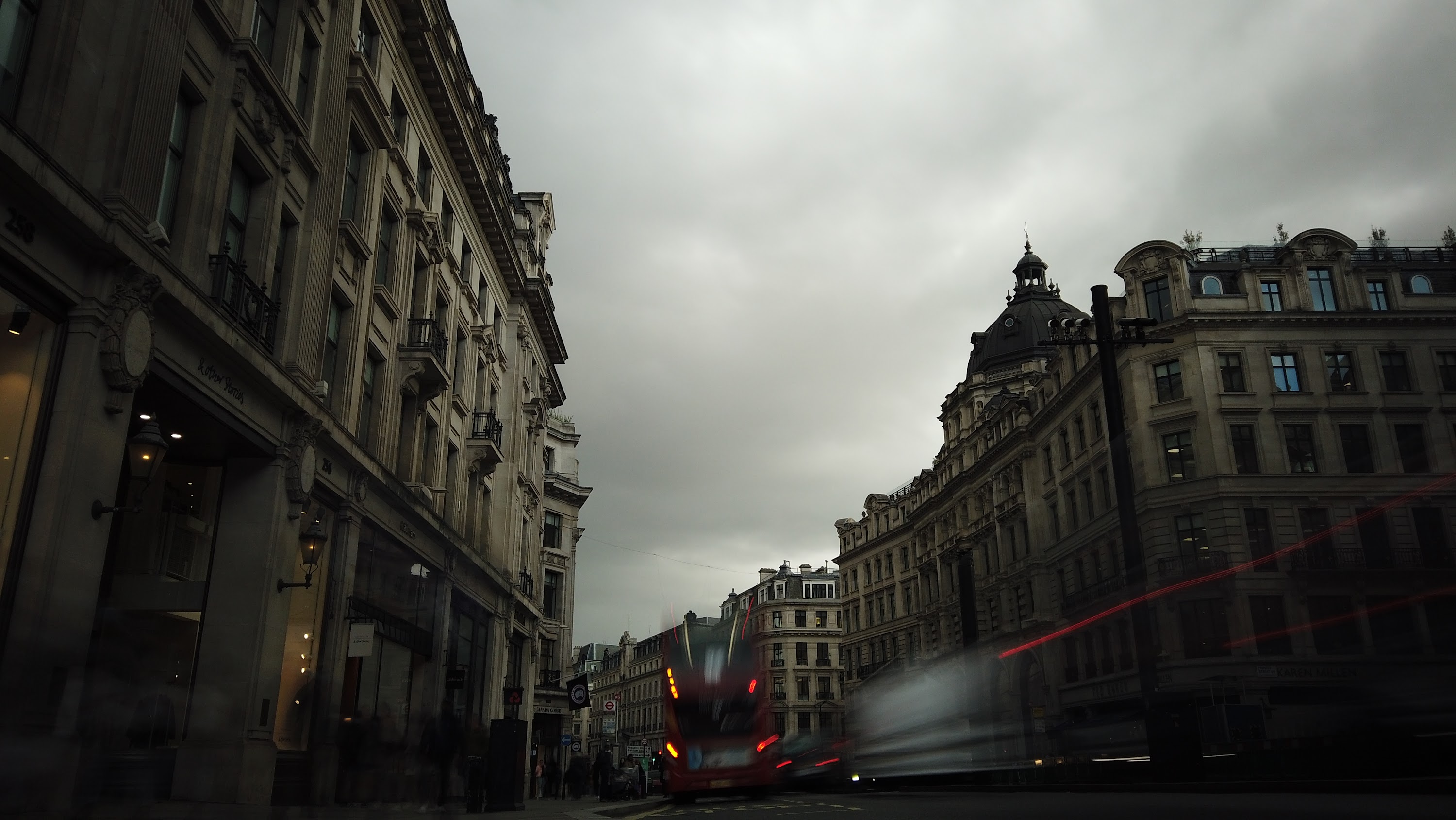 Long Exposure on a Grand London Street at Dusk