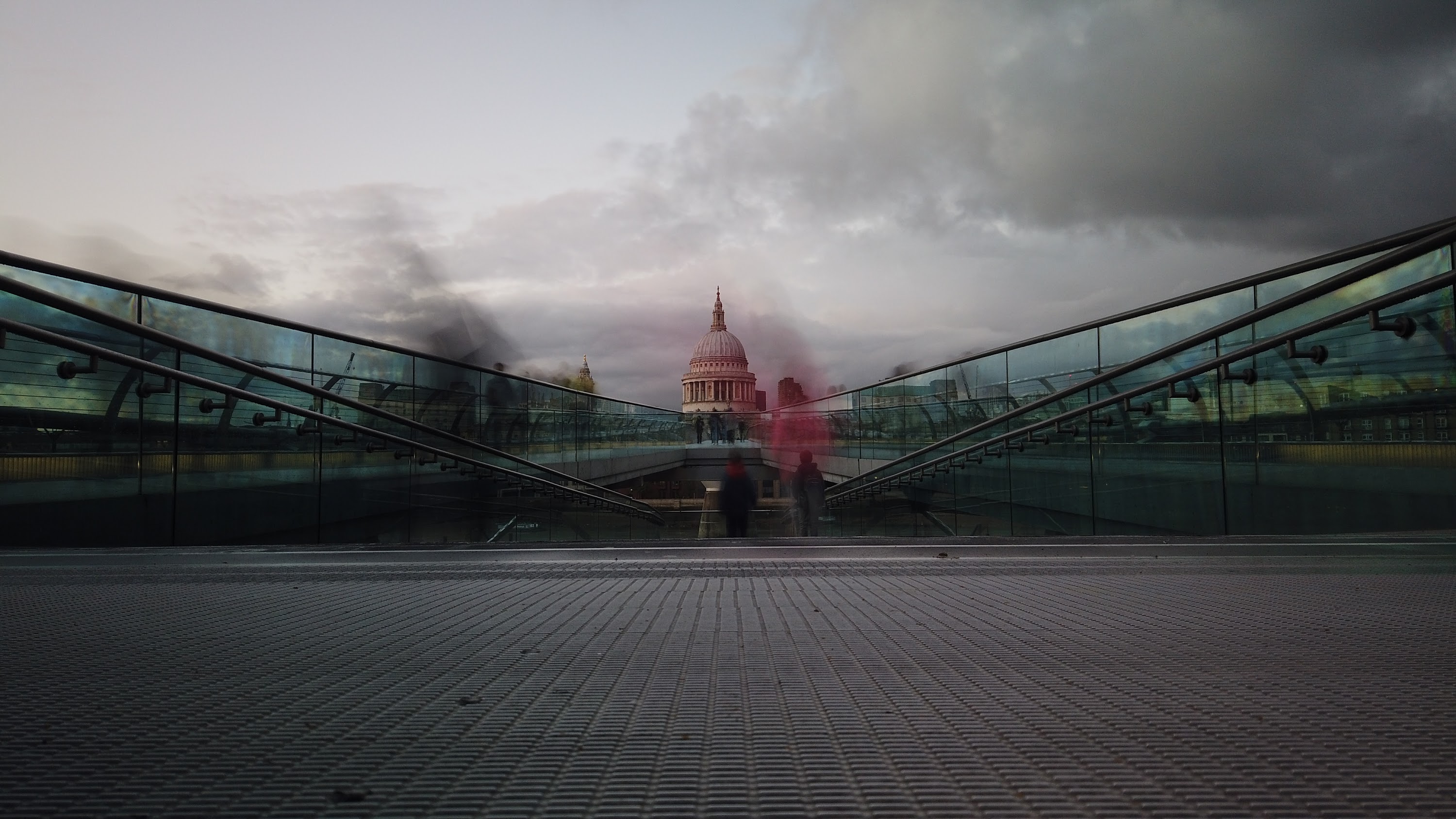 Millennium Bridge Long Exposure Looking Toward St. Paul's Cathedral, London
