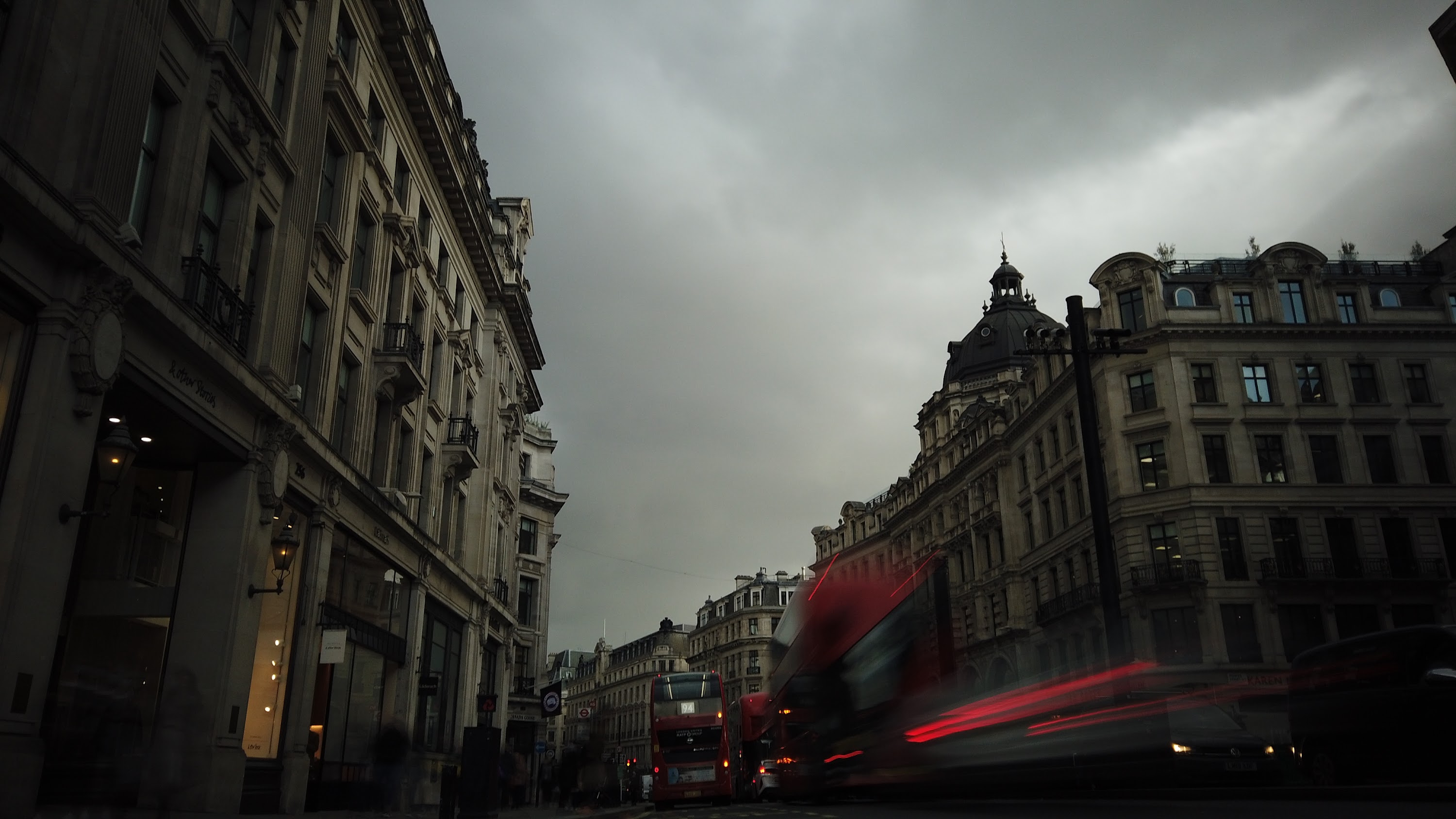 Long Exposure on a Grand London Street at Dusk