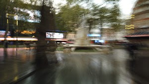 Motion-Blurred Urban Pedestrian Street Scene