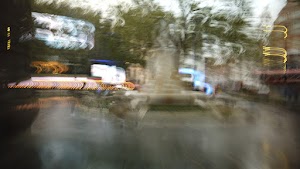 Motion-Blurred Urban Pedestrian Street Scene