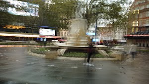 Motion-Blurred Urban Pedestrian Street Scene