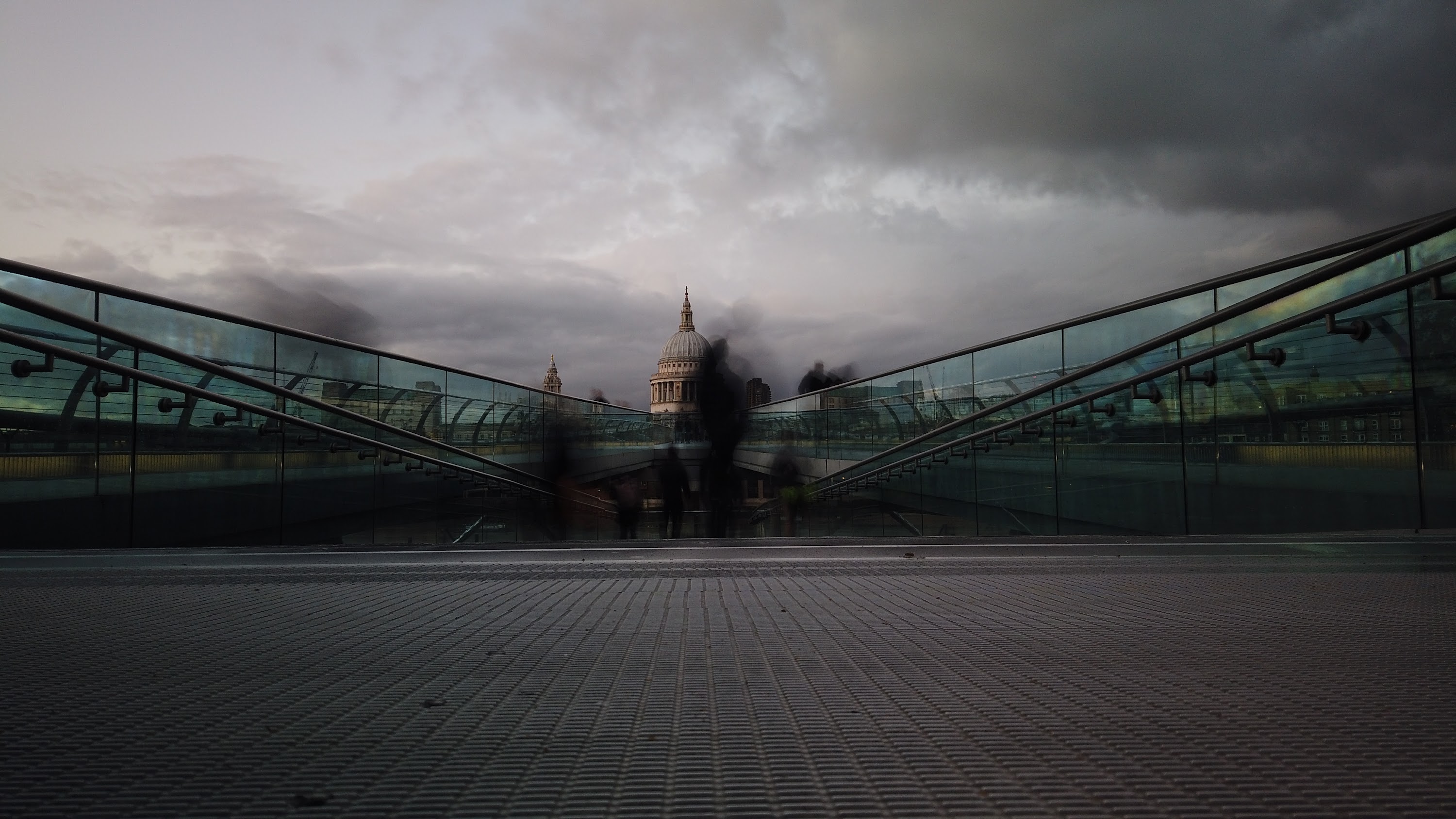 Millennium Bridge Long Exposure Looking Toward St. Paul's Cathedral, London
