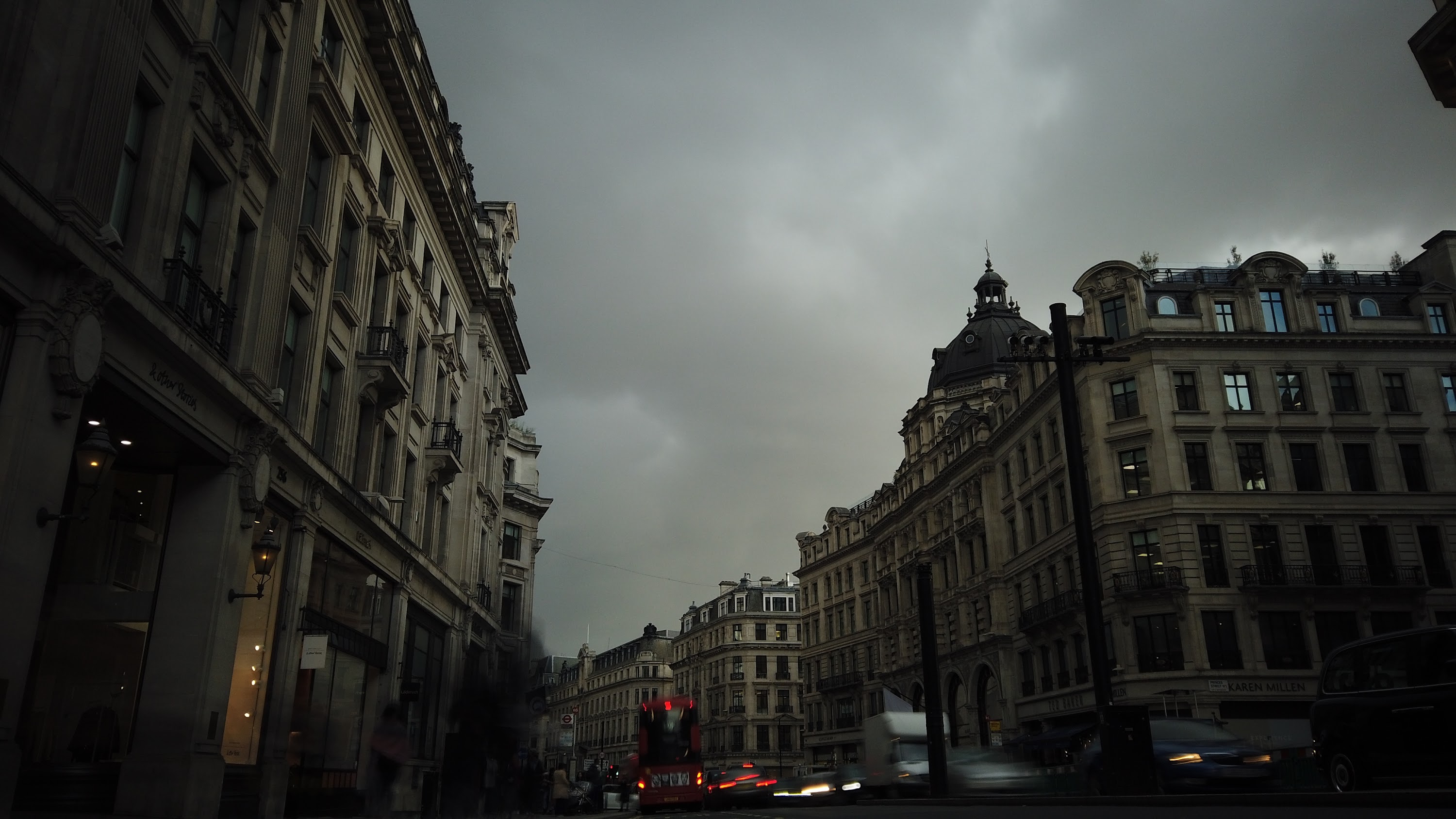 Long Exposure on a Grand London Street at Dusk