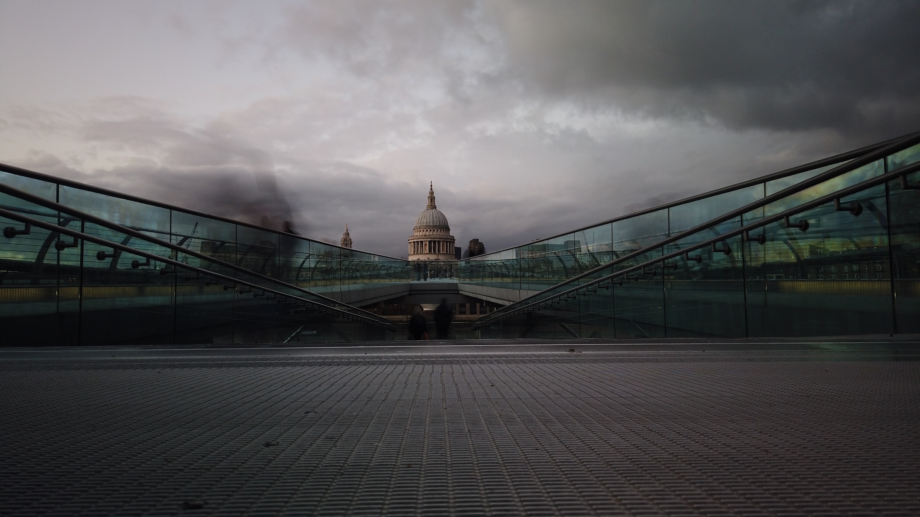 Millennium Bridge Long Exposure Looking Toward St. Paul's Cathedral, London
