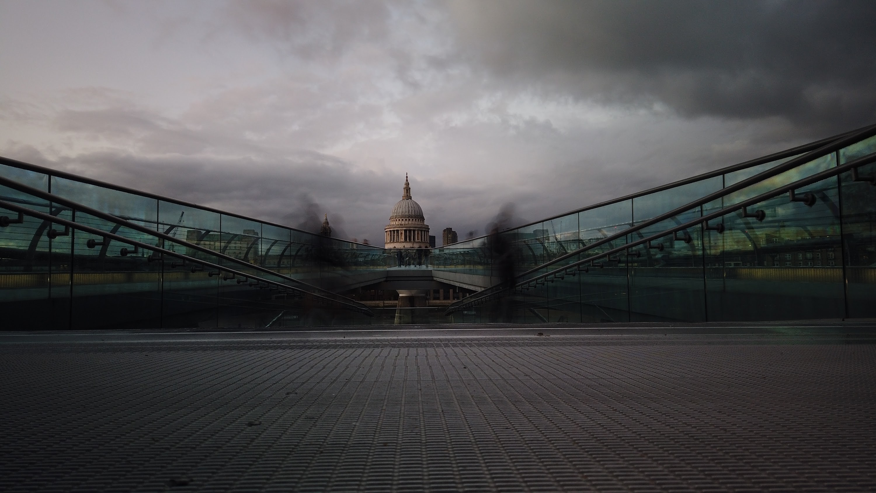 Millennium Bridge Long Exposure Looking Toward St. Paul's Cathedral, London