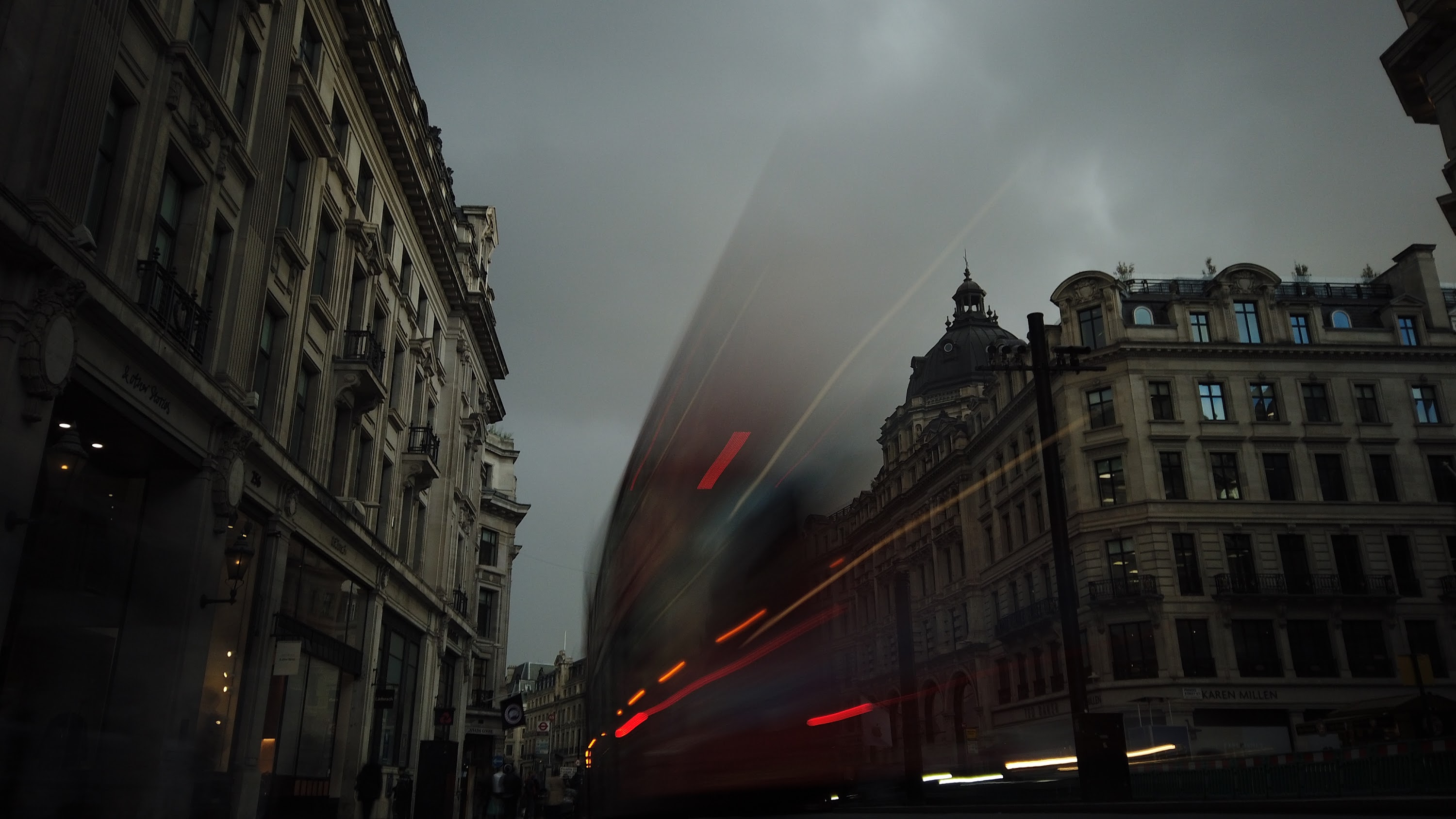 Long Exposure on a Grand London Street at Dusk