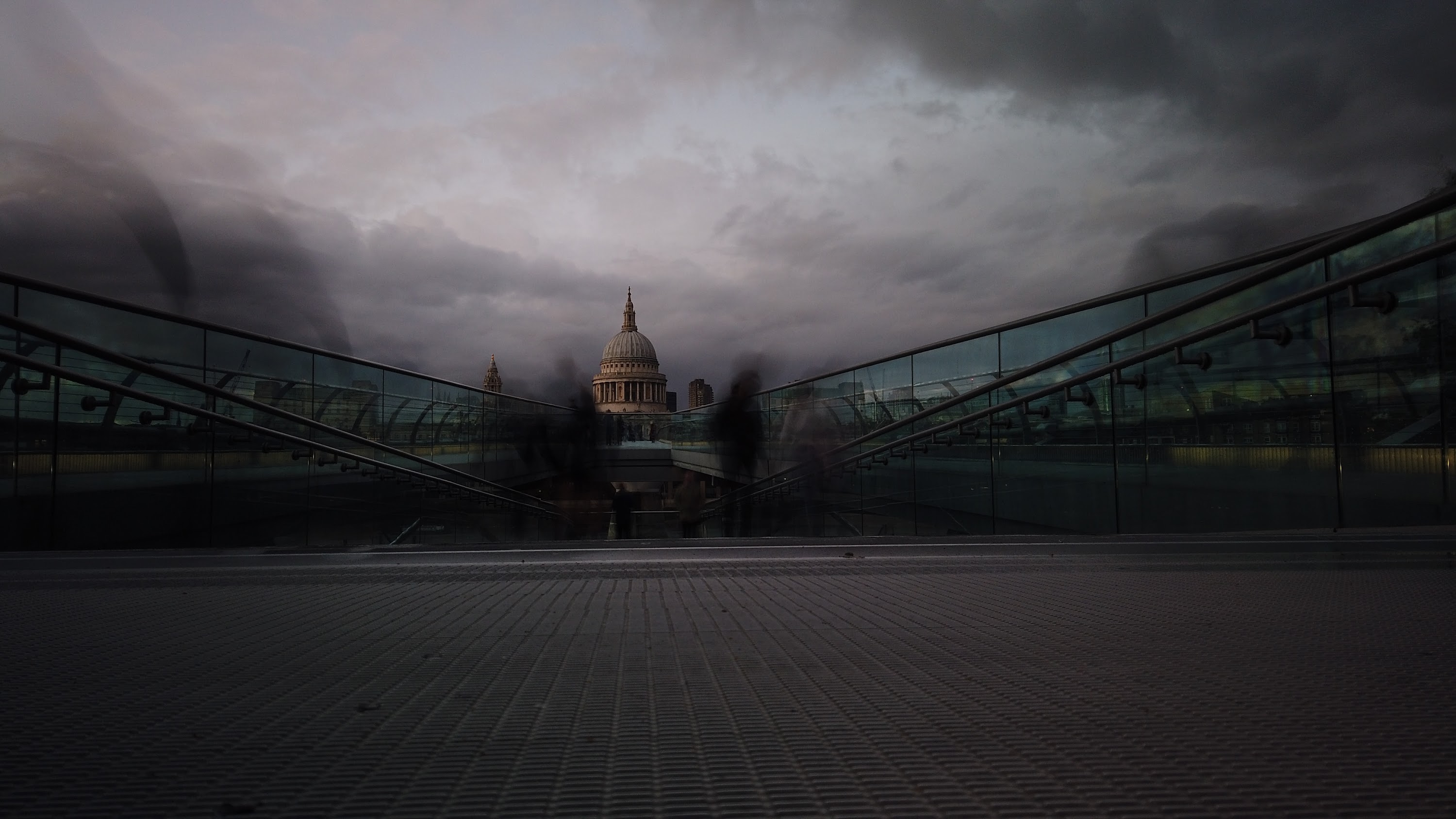 Millennium Bridge Long Exposure Looking Toward St. Paul's Cathedral, London