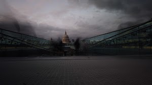 Millennium Bridge Long Exposure Looking Toward St. Paul's Cathedral, London