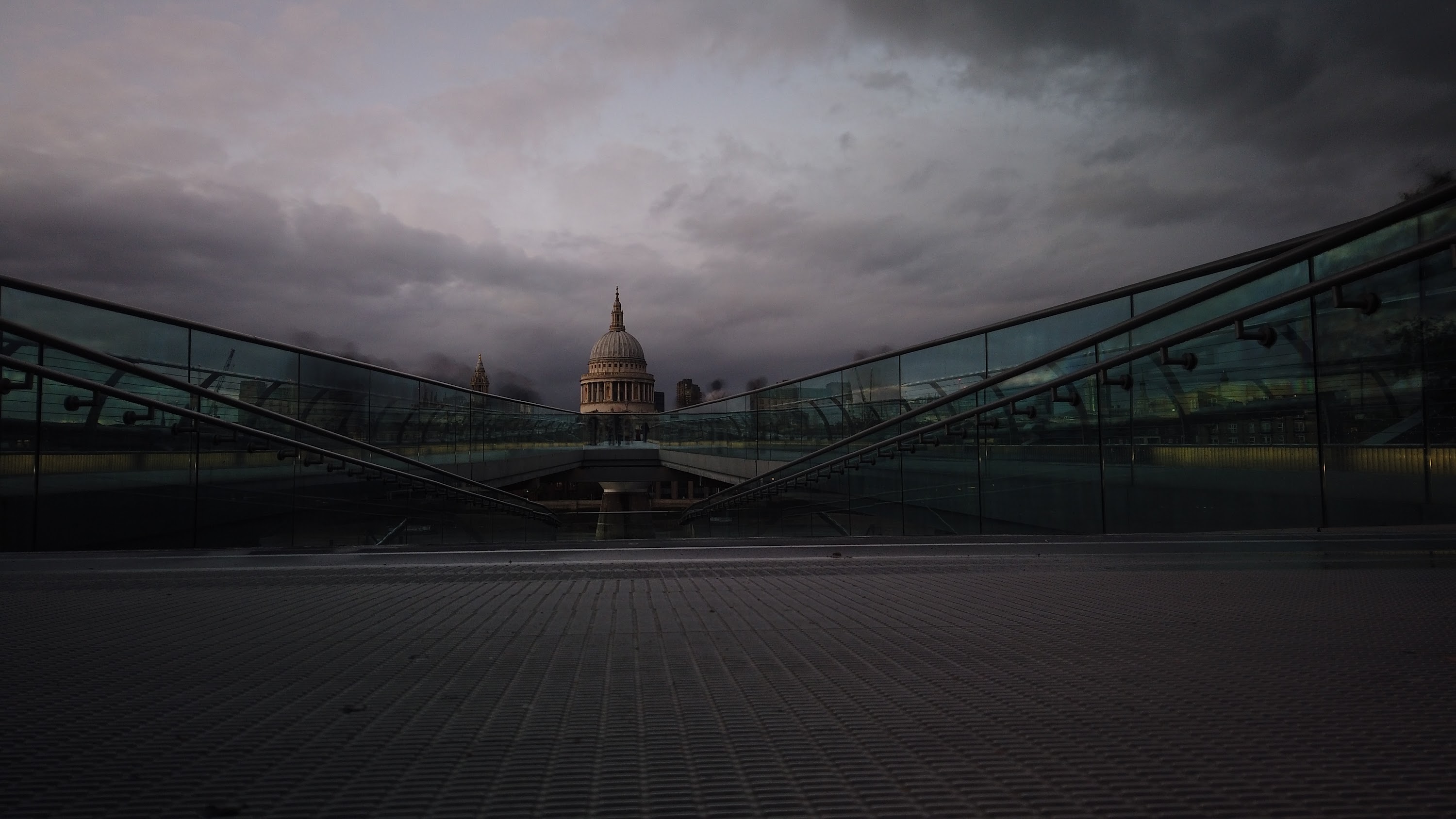 Millennium Bridge Long Exposure Looking Toward St. Paul's Cathedral, London