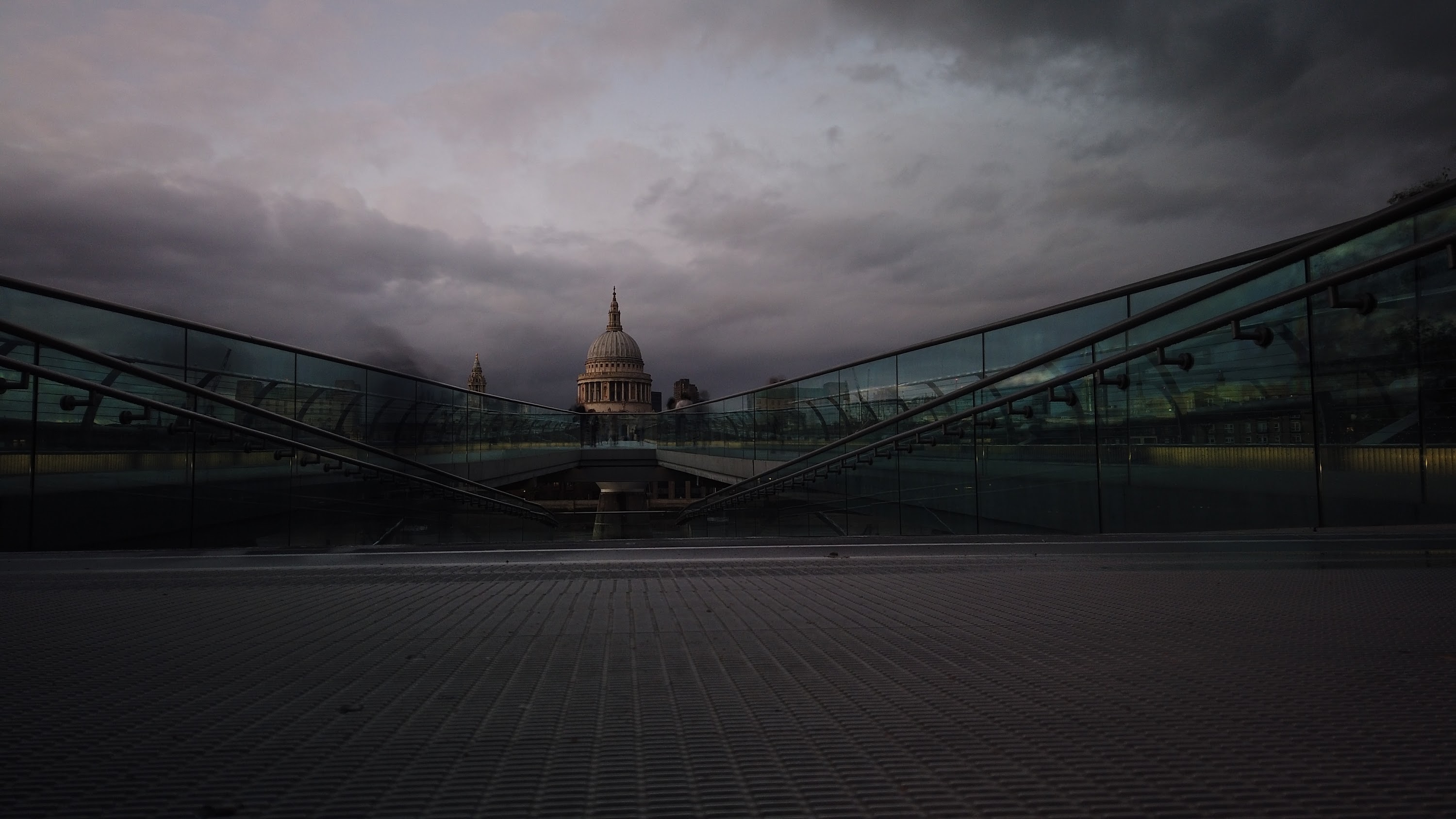 Millennium Bridge Long Exposure Looking Toward St. Paul's Cathedral, London
