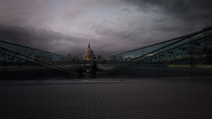 Millennium Bridge Long Exposure Looking Toward St. Paul's Cathedral, London