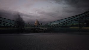 Millennium Bridge Long Exposure Looking Toward St. Paul's Cathedral, London