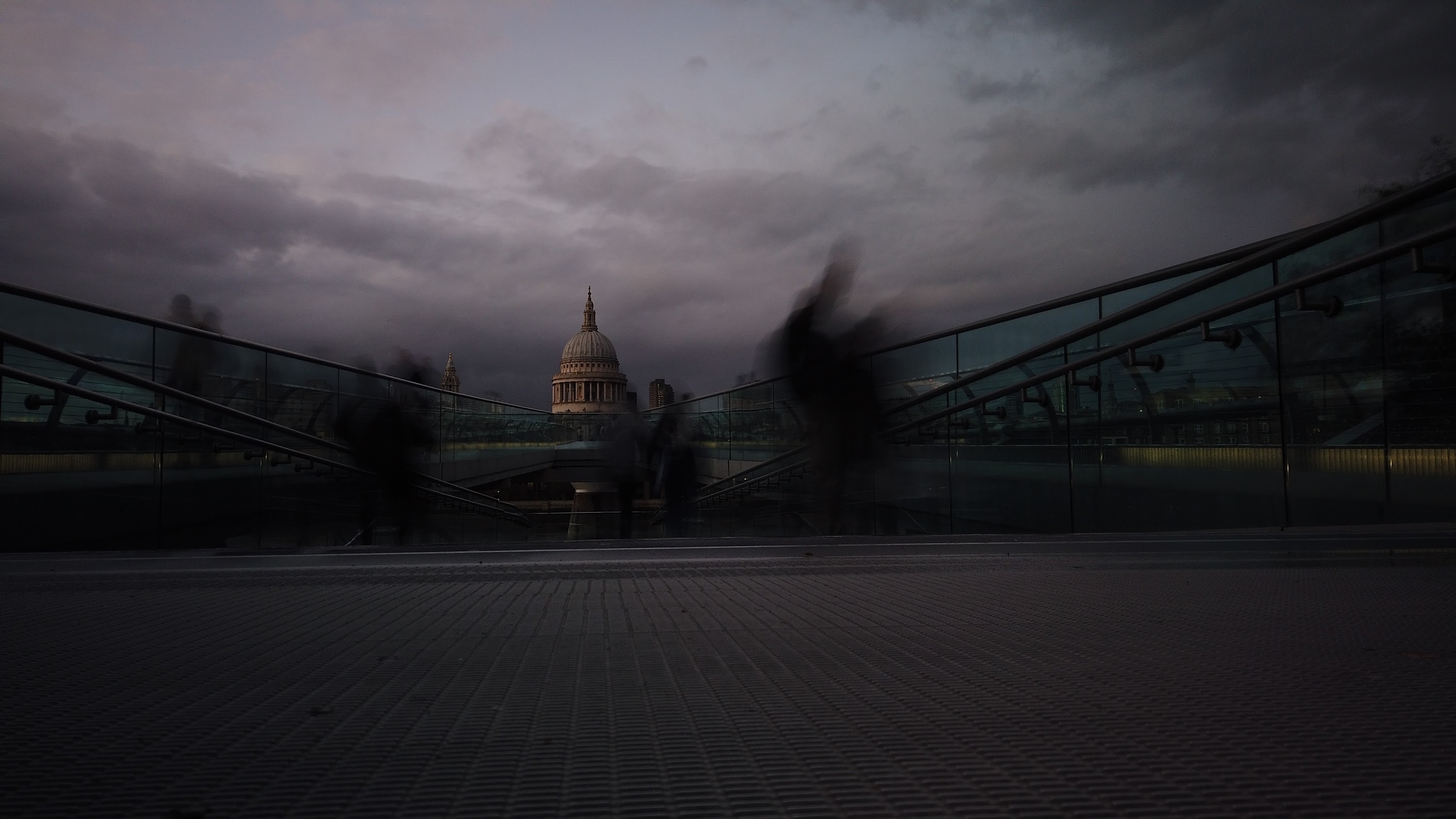 Millennium Bridge Long Exposure Looking Toward St. Paul's Cathedral, London