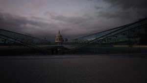 Millennium Bridge Long Exposure Looking Toward St. Paul's Cathedral, London