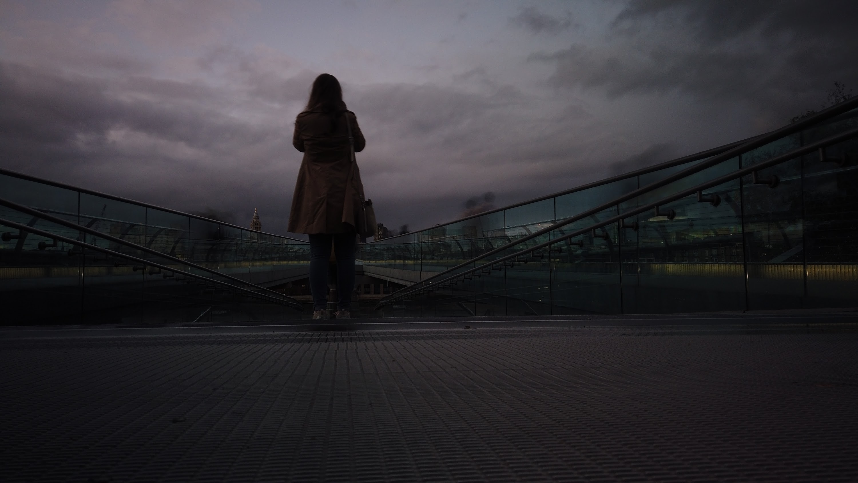 Millennium Bridge Long Exposure Looking Toward St. Paul's Cathedral, London