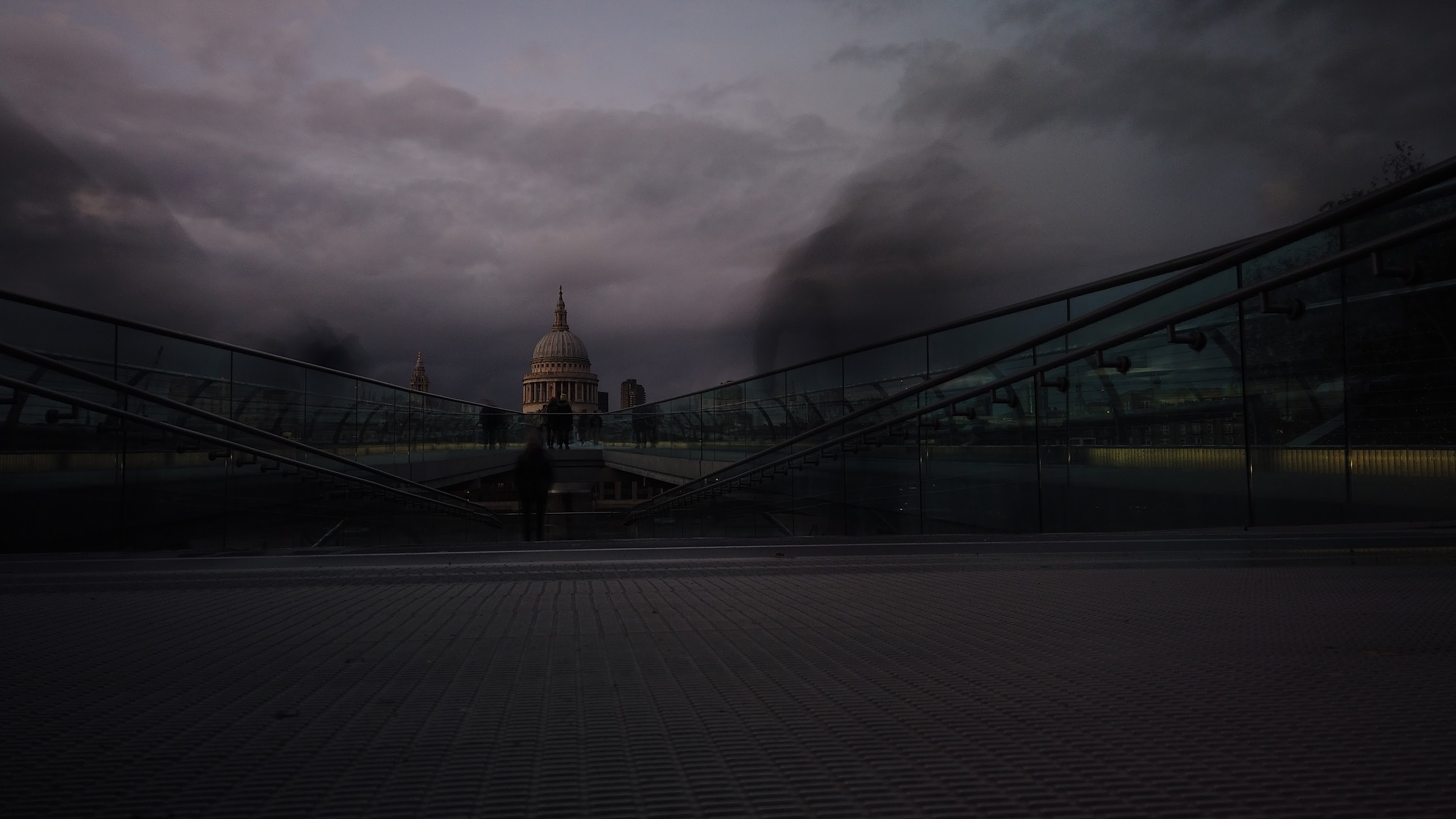 Millennium Bridge Long Exposure Looking Toward St. Paul's Cathedral, London