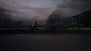 Millennium Bridge Long Exposure Looking Toward St. Paul's Cathedral, London
