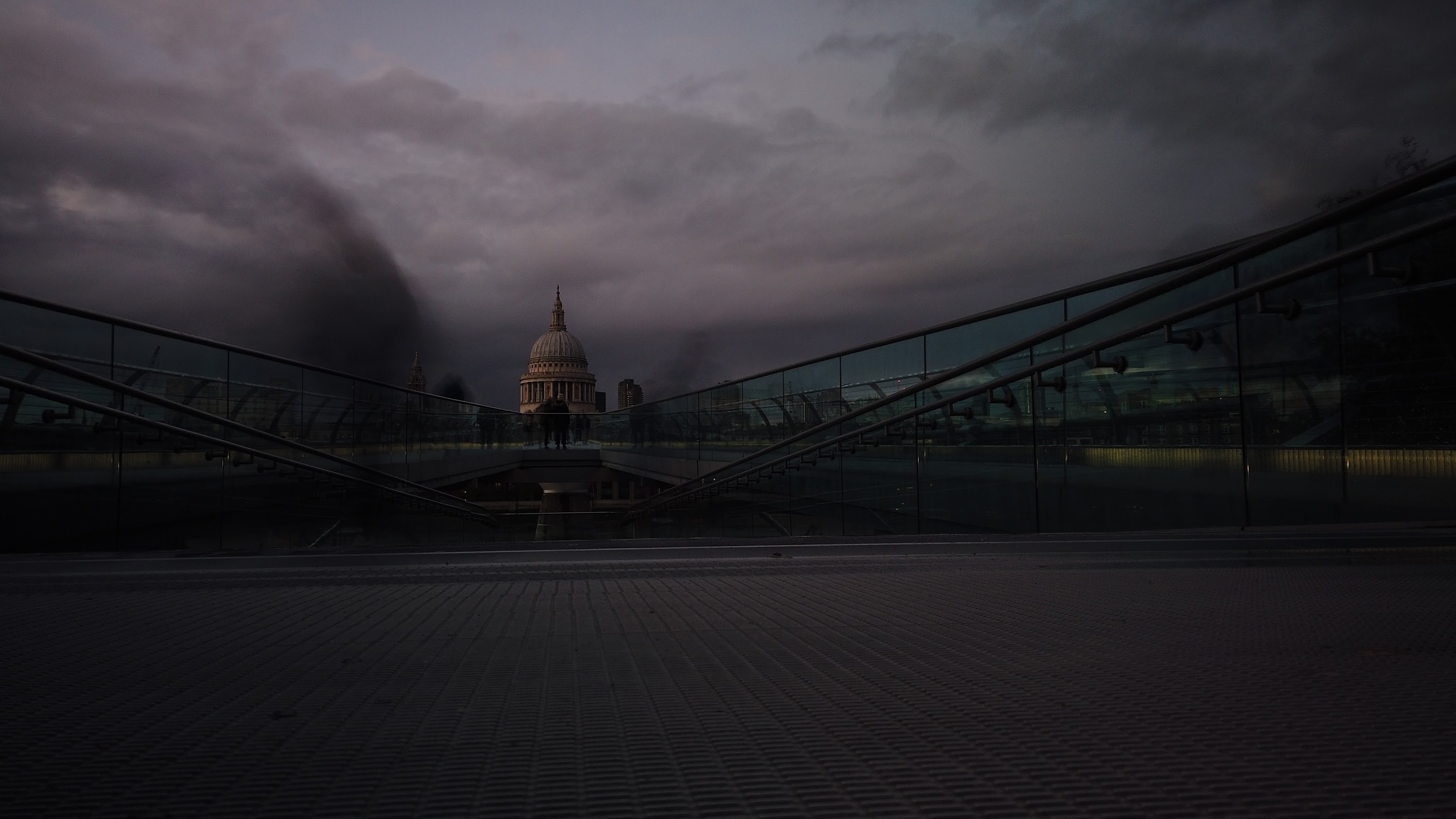 Millennium Bridge Long Exposure Looking Toward St. Paul's Cathedral, London