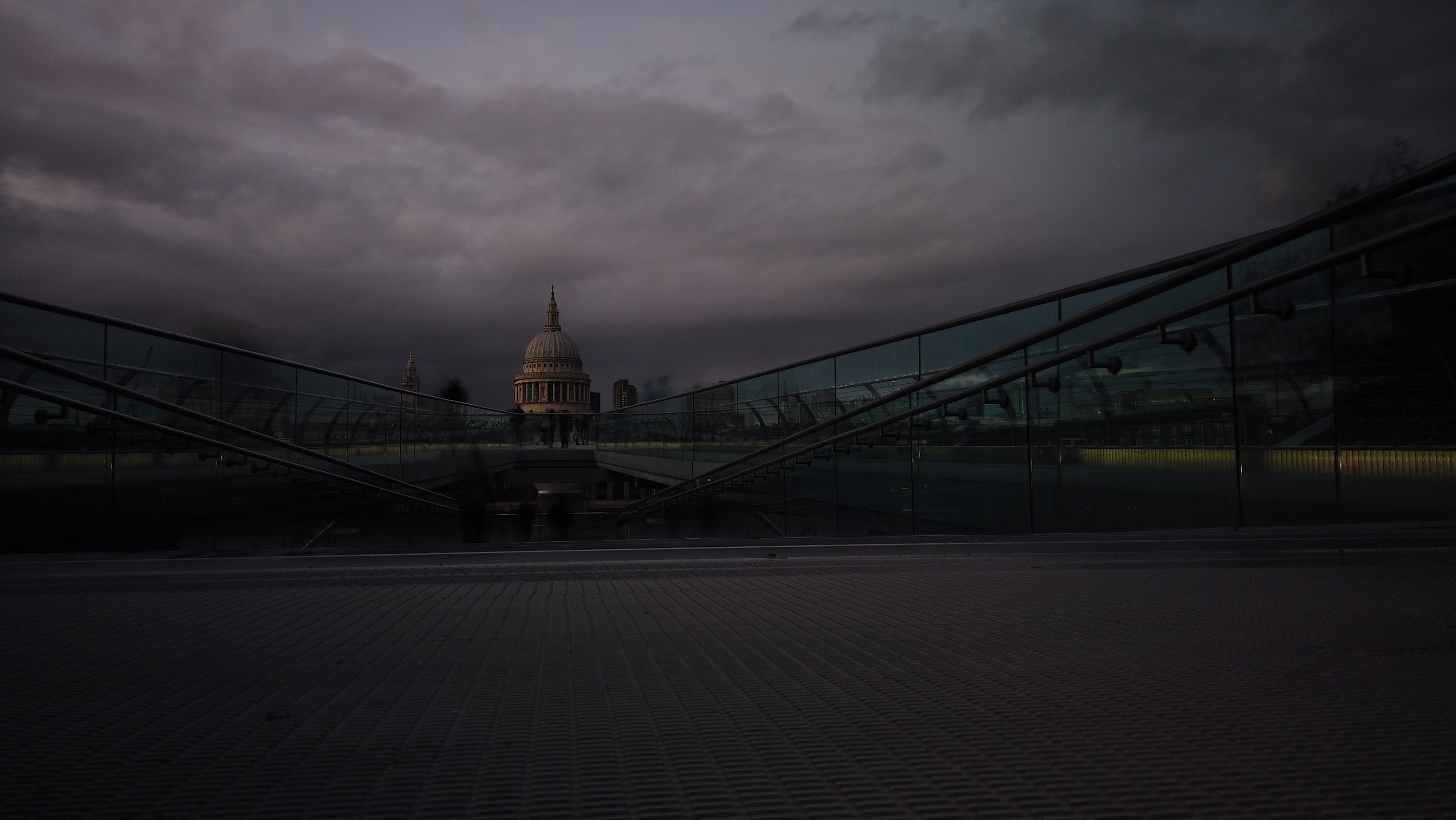 Millennium Bridge Long Exposure Looking Toward St. Paul's Cathedral, London