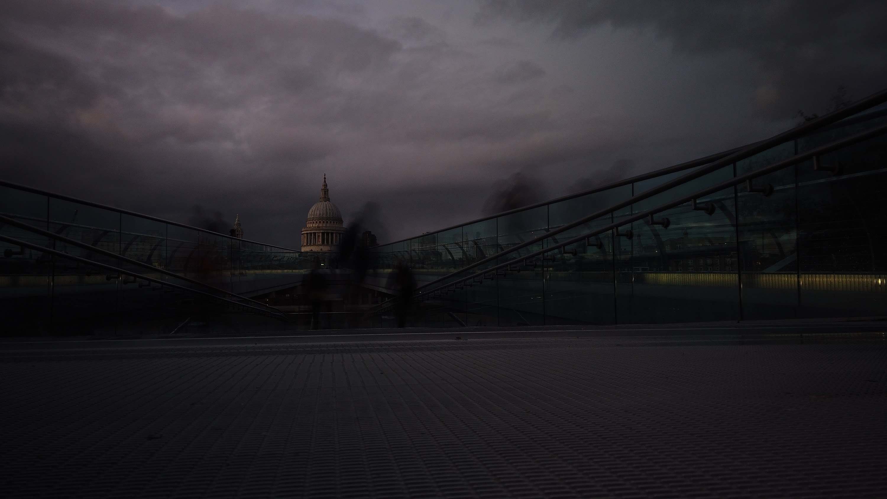 Millennium Bridge Long Exposure Looking Toward St. Paul's Cathedral, London