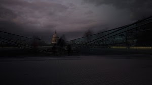 Millennium Bridge Long Exposure Looking Toward St. Paul's Cathedral, London