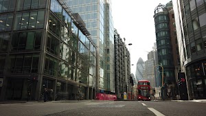 City of London Financial District Street View with The Gherkin